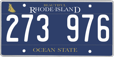 RI license plate 273976