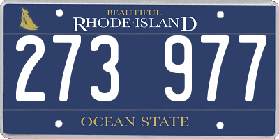 RI license plate 273977