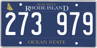 RI license plate 273979