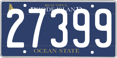 RI license plate 27399