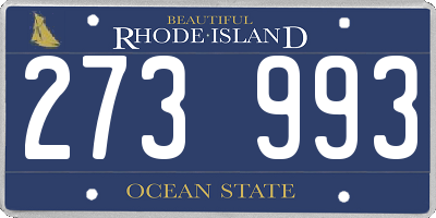 RI license plate 273993