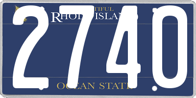 RI license plate 2740