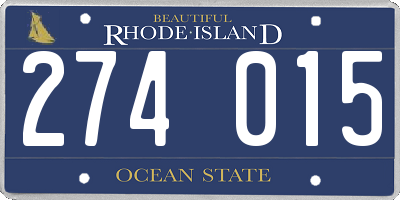 RI license plate 274015
