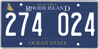 RI license plate 274024