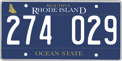RI license plate 274029