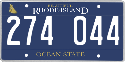 RI license plate 274044