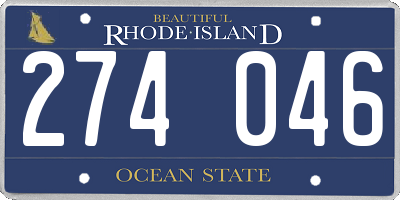 RI license plate 274046