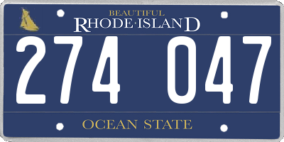 RI license plate 274047
