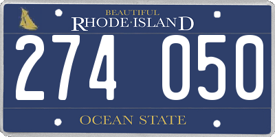 RI license plate 274050