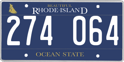 RI license plate 274064