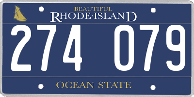 RI license plate 274079