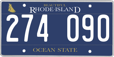 RI license plate 274090