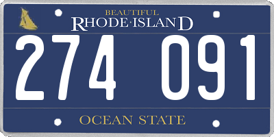 RI license plate 274091