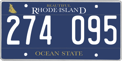 RI license plate 274095