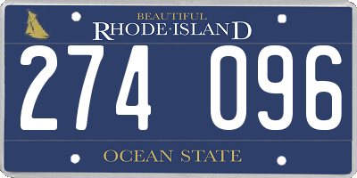 RI license plate 274096