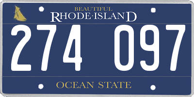 RI license plate 274097