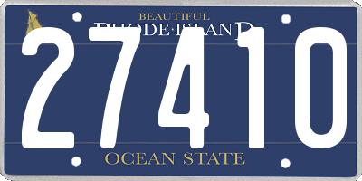 RI license plate 27410