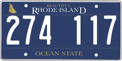 RI license plate 274117