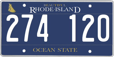 RI license plate 274120