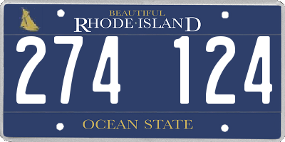 RI license plate 274124