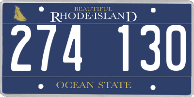 RI license plate 274130
