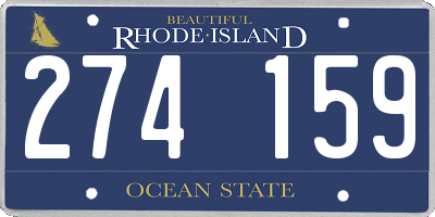 RI license plate 274159