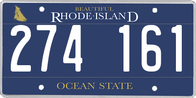 RI license plate 274161
