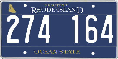 RI license plate 274164