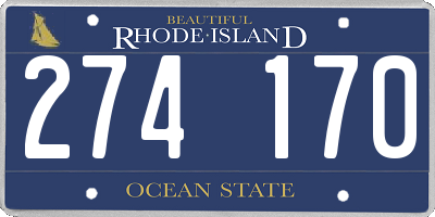 RI license plate 274170