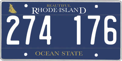RI license plate 274176