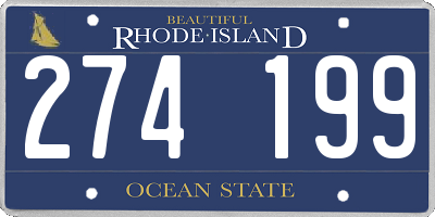 RI license plate 274199