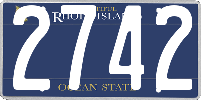 RI license plate 2742