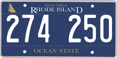 RI license plate 274250