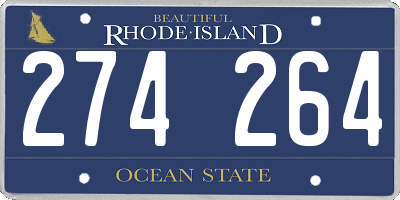 RI license plate 274264