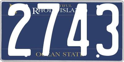 RI license plate 2743