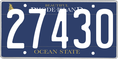 RI license plate 27430