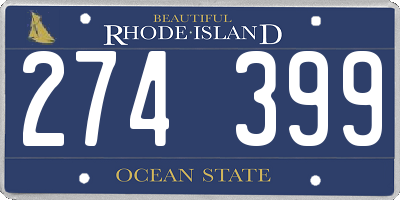 RI license plate 274399