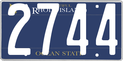 RI license plate 2744