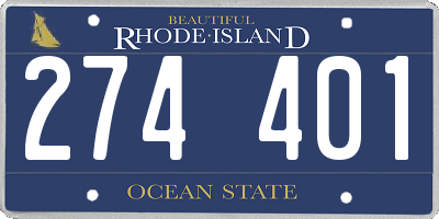 RI license plate 274401