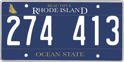 RI license plate 274413