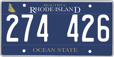 RI license plate 274426