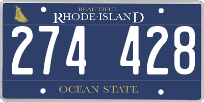 RI license plate 274428