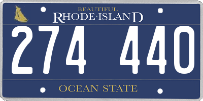 RI license plate 274440