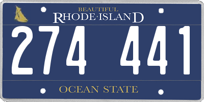 RI license plate 274441
