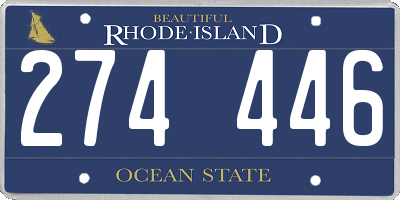 RI license plate 274446