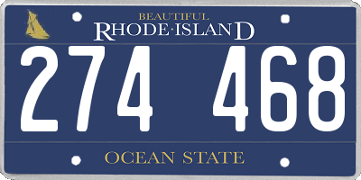 RI license plate 274468