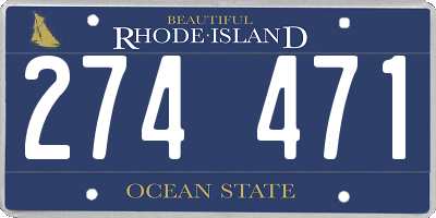 RI license plate 274471