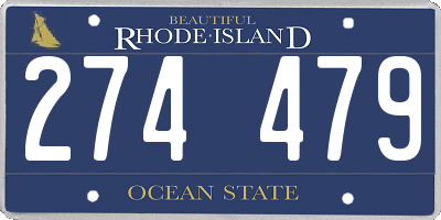 RI license plate 274479