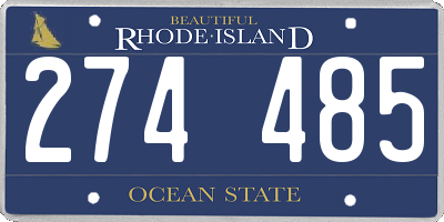 RI license plate 274485