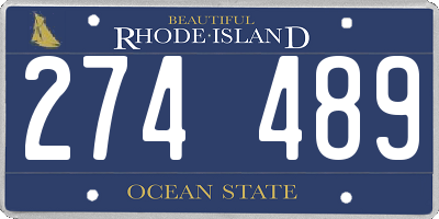 RI license plate 274489